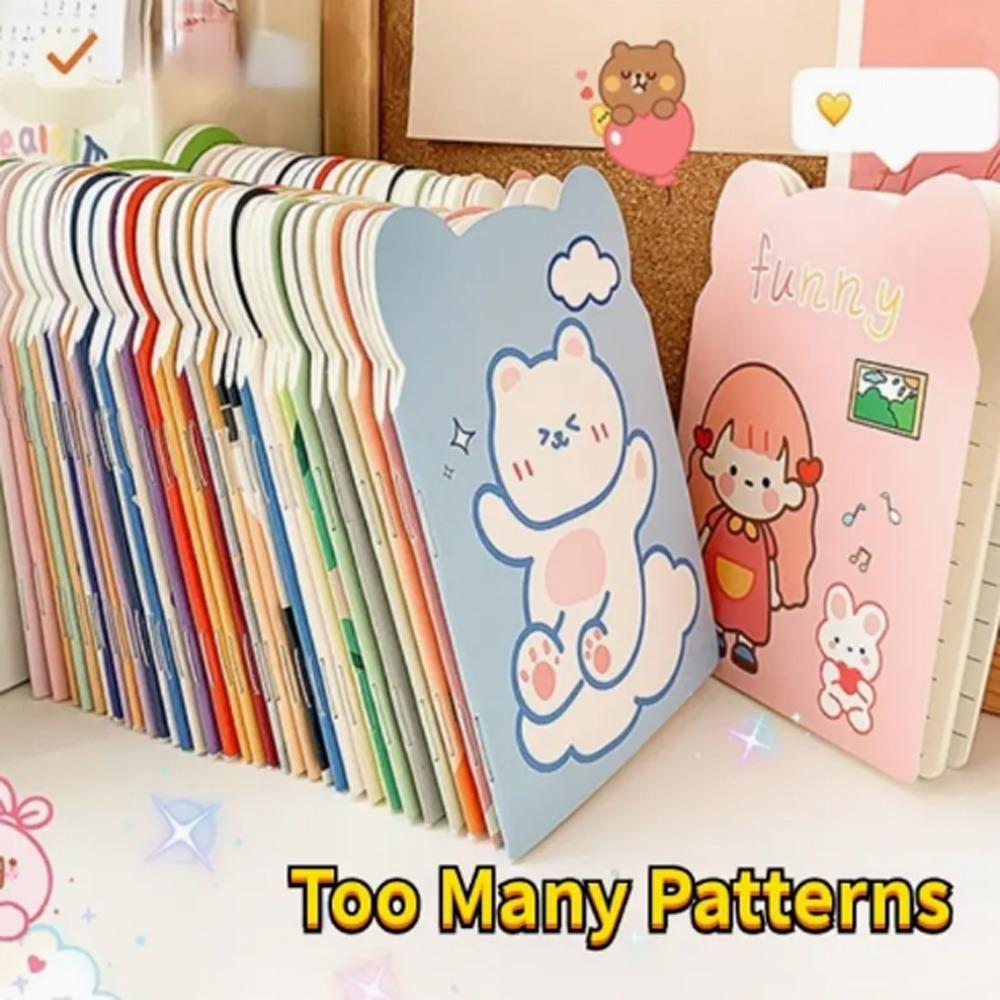 10pcs/pack Lined Paper Mini Notepad Diary Cartoon NoteBook Kawaii Notebook  Office Supplies