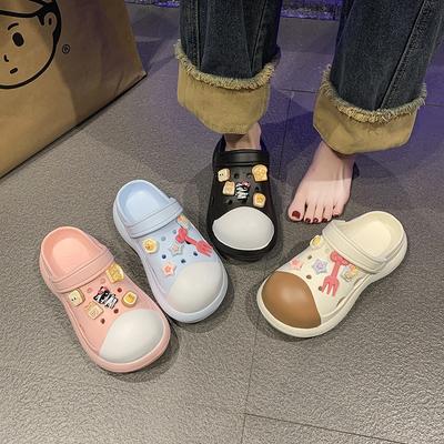 Милые милые женщины, таскающие сумки на толстой подошве, удобные летом, крутые тапочки, дышащие и влажные пляжные туфли с отверстиями