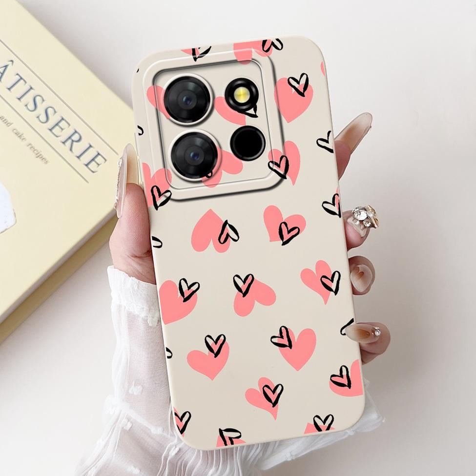 For ITEL A60s A662LM Case For ITEL A60 Cover Silicone Luxury Fashion Flowers Kawaii Girl Cute Shockproof Phone Case Bumper