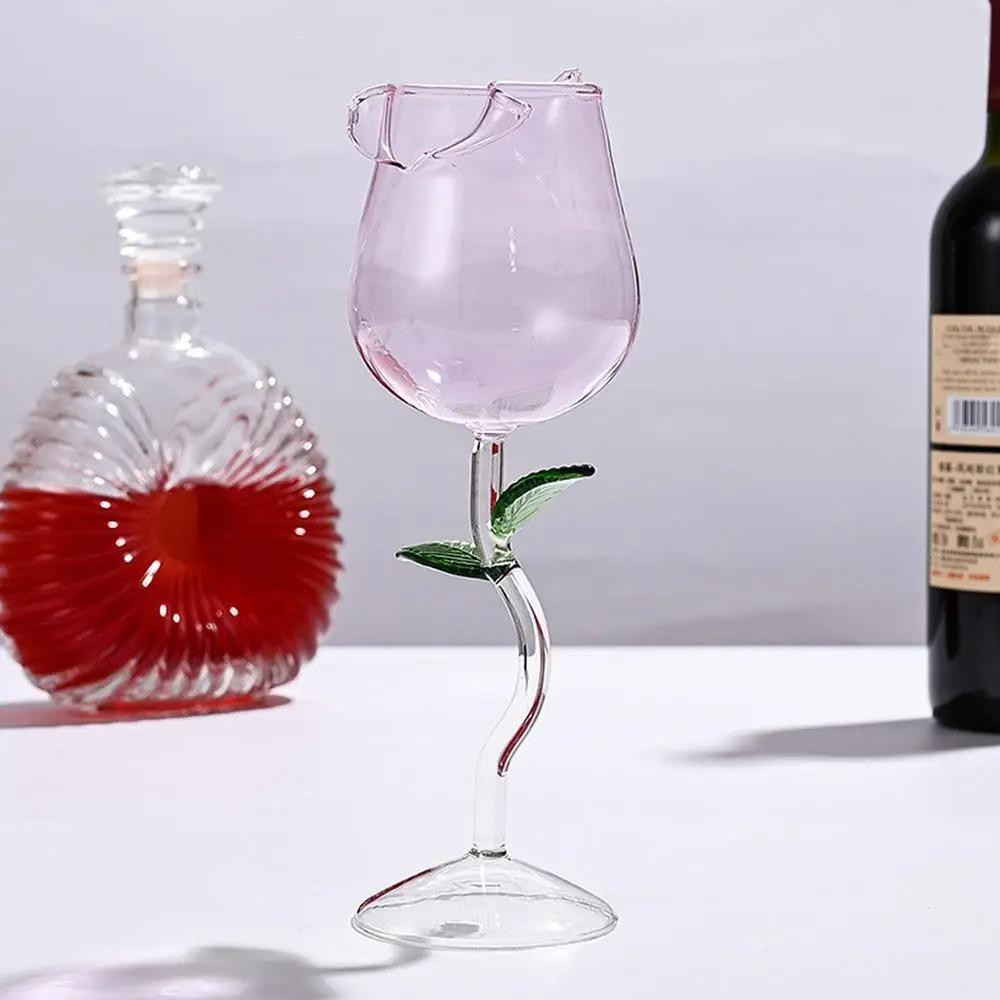 150/280ml Rose Wine Glass Glassware Cocktail Glasses Cup Rose Wine Goblet Wedding Gift