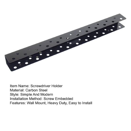 Настенный держатель отверток из прочной углеродистой стали, экономящий место, гаражный верстак, мастерская, хозяйственное оборудование, органайзер для инструментов, стойка