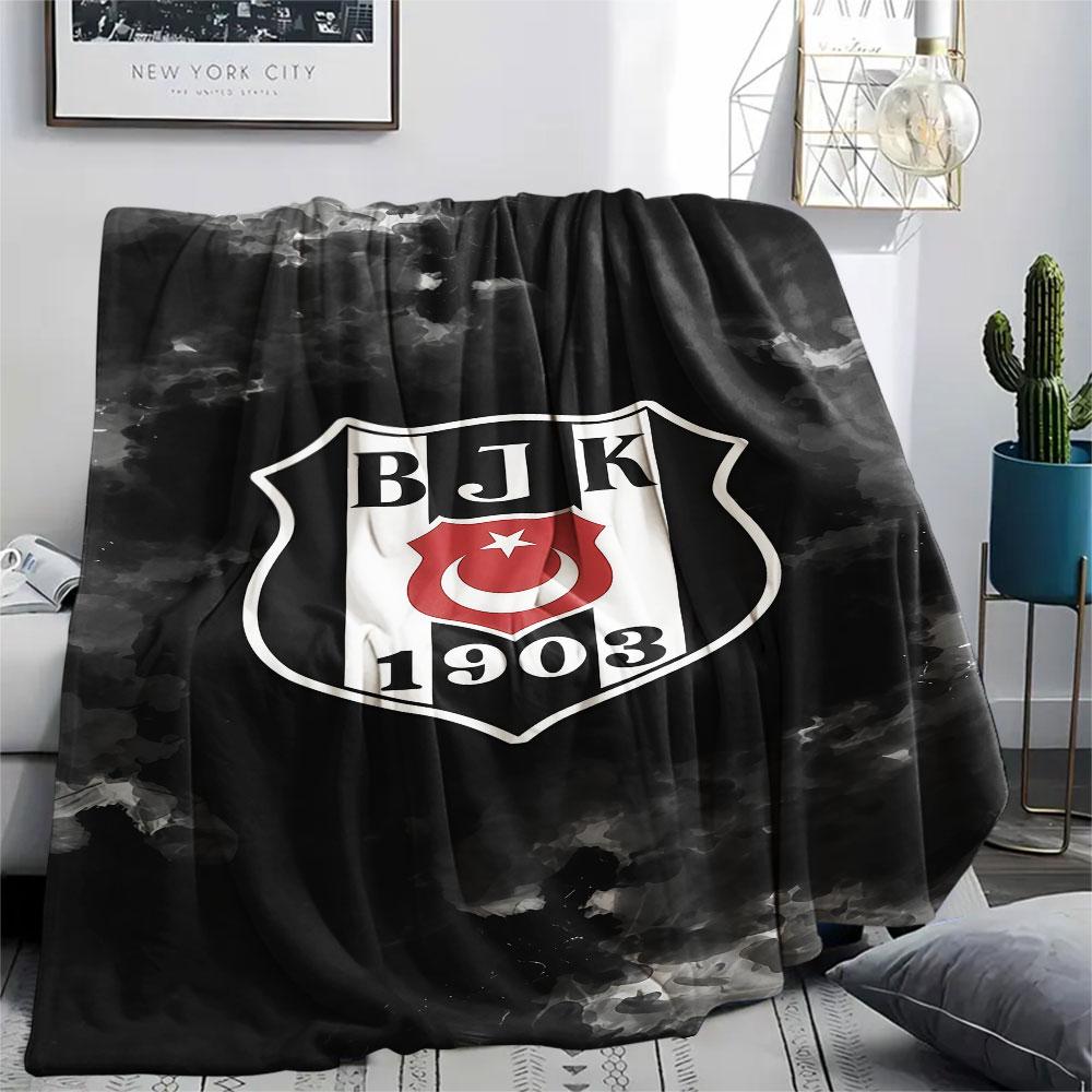 1PC Besiktas Gymnastics Club Patterned Flannel Blanket Suitable For All Seasons for Home Decor Warmth and Comfort Gifts Holiday Present