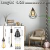 Подвесные светильники Потолочное освещение Крепление для лампы Подвесной комплект с вилкой на шнуре Подвесные светильники из пеньковой веревки с включением/выключением