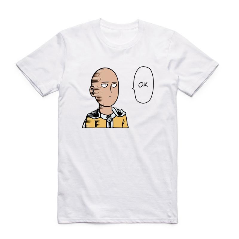 Asian Size Men Printing Japanese Anime One Punch Man Tshirt Summer Oneck Short Sleeves Hero Saitama Oppai Tshirt Hcp4074
