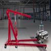 Hydraulic Long Ram Jack, 4 Tons/8818 lbs Capacity, with Single Piston Pump and Flat Base, Manual Cherry Picker with Handle, for Garage/Shop Cranes,