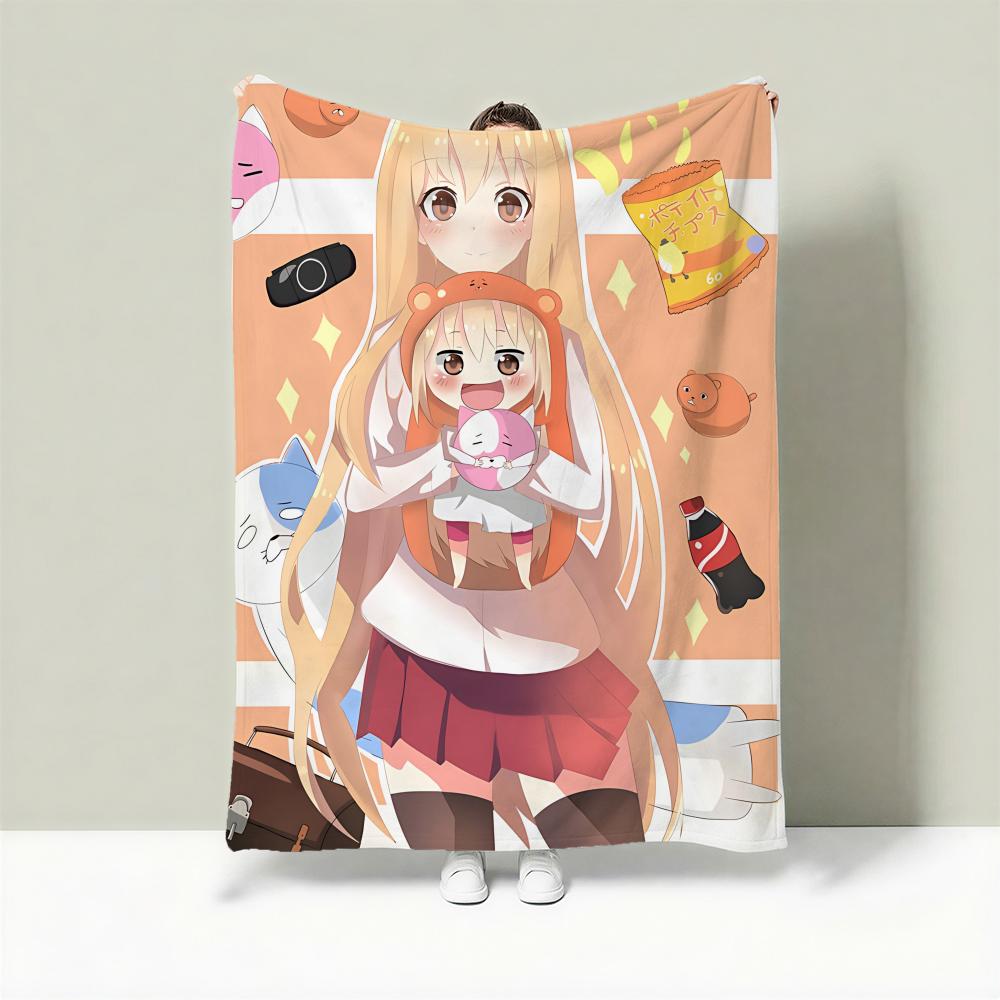 Anime H-Himouto! Umaru-chan Throw Lightweight 240g Flannel Blanket Soft Skin-friendly for Summer Cooling