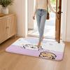 Christmas Korean Line Puppy Floor Mat Flannel Rug Non Slip Absorbent Soft Washable For Entryway Hallway Bathroom Kitchen Decor