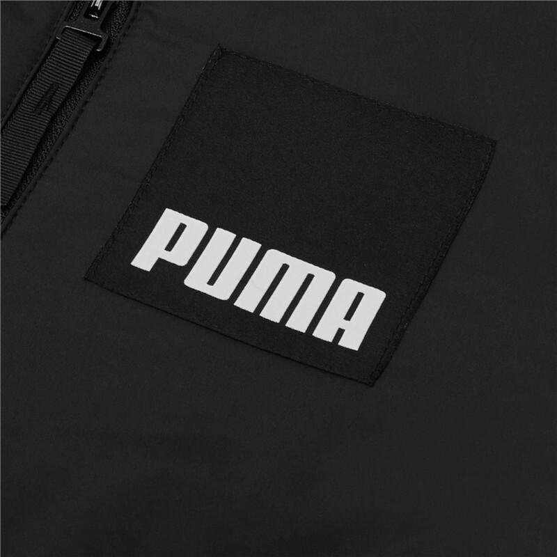 Puma Винтажная куртка из искусственной овчины с логотипом и воротником-стойкой, женская куртка белого цвета 846362-73