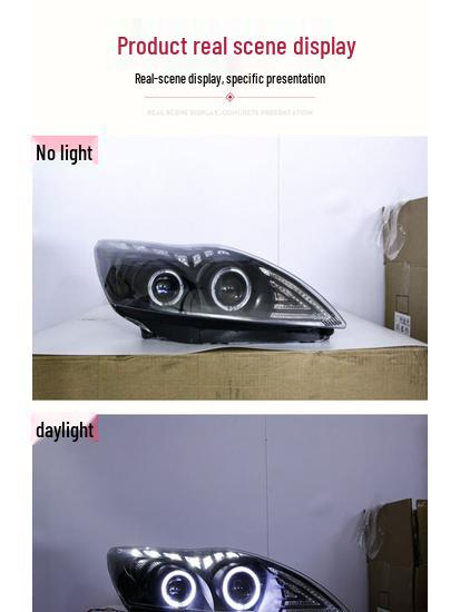 09-13 Классический Форд Светодиодные Ангельские Глаза Светодиодная Фара в Сборе с Дневными Ходовыми Ксеноновыми Лампами