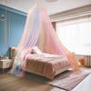 Adjustable Hanging Dome Mosquito Net Bed No Frame Easy Install Single Door White Pink Blue Black Multi Color