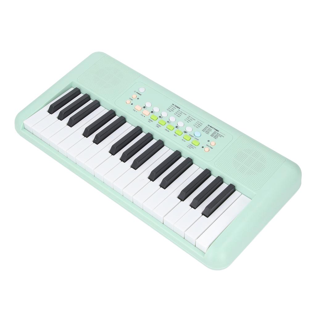 32-клавишная электронная клавиатура 16 тембров 10 ритмов Вибрато Сустейн Эхо-эффекты Электронная фортепианная клавиатура с микрофоном