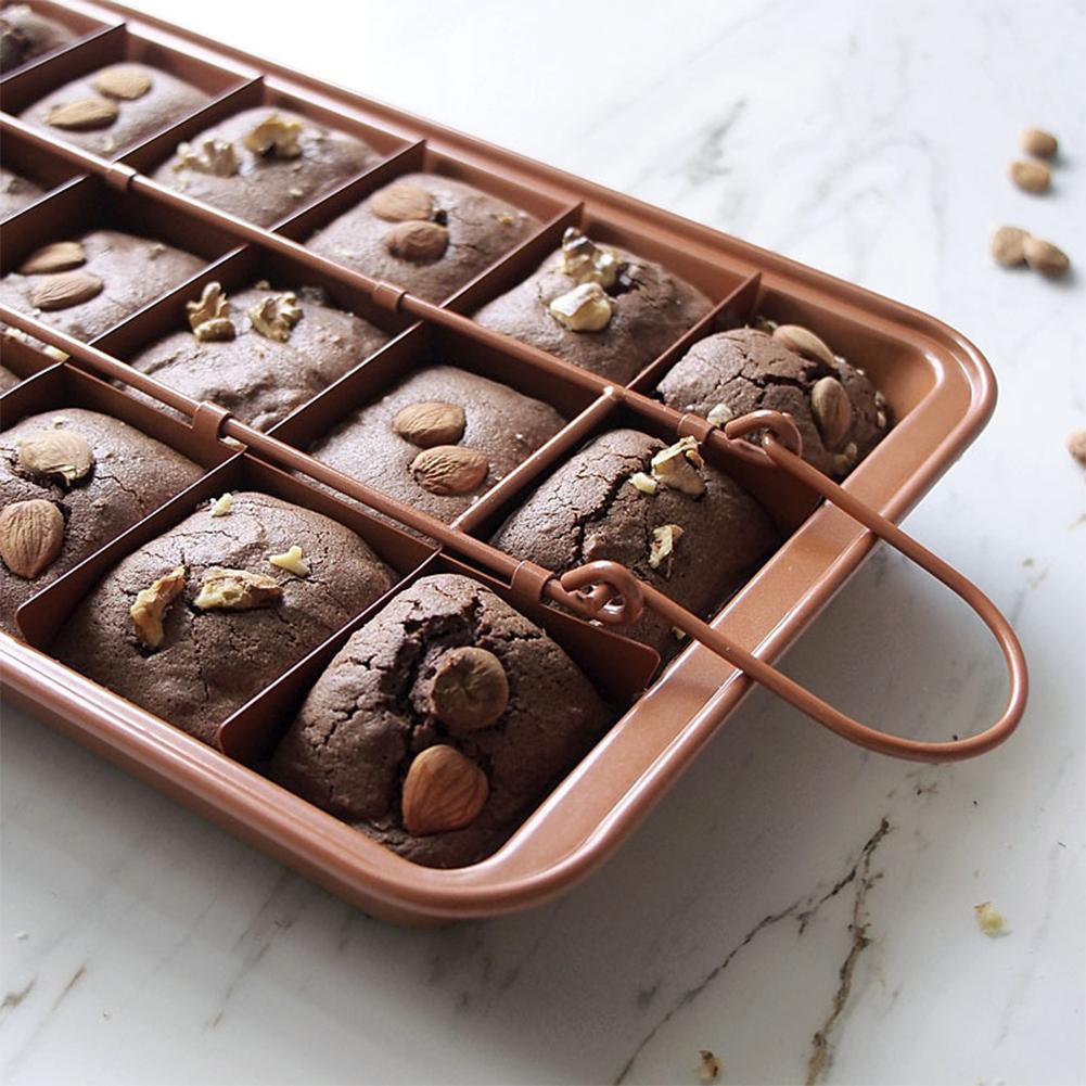 18 Cavity Cake Pan Non-Stick Square Shape Bread Mold Pan Stainless steel Baking Tools Professional Bakeware
