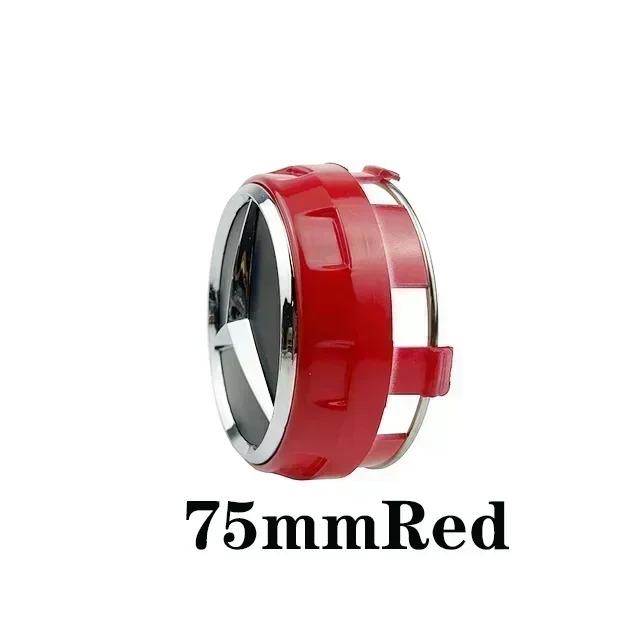 4pcs 75mm Black Red Raised Car Styling Wheel Center Cap Hub Covers Badge Car Accessories For Mercedes Benz AMG A0004000900 CJKLM1