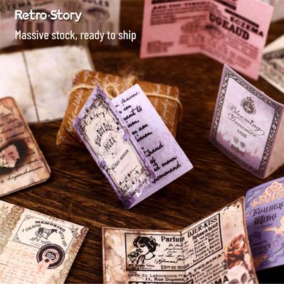Коллекция стикеров RetroStory: Винтажные фоны и рукописный коллаж для журналов