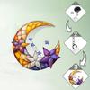 Moon Suncatcher Hanging Decoration Moon Star Lantern Stained Glass 2D