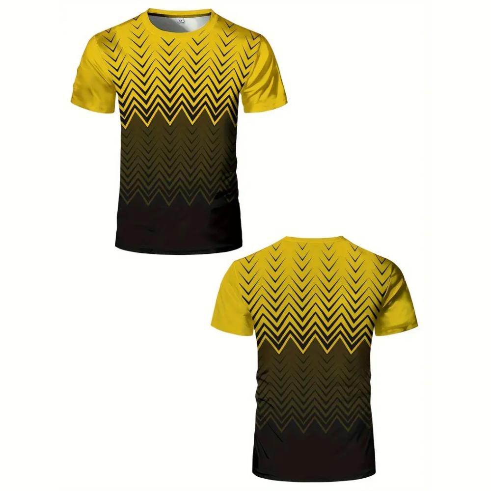 Gym Man T Shirt Geometric Color Blocks Printing Sports Gym Short Sleeve Tees Quick Drying Running Men Oversized Clothing