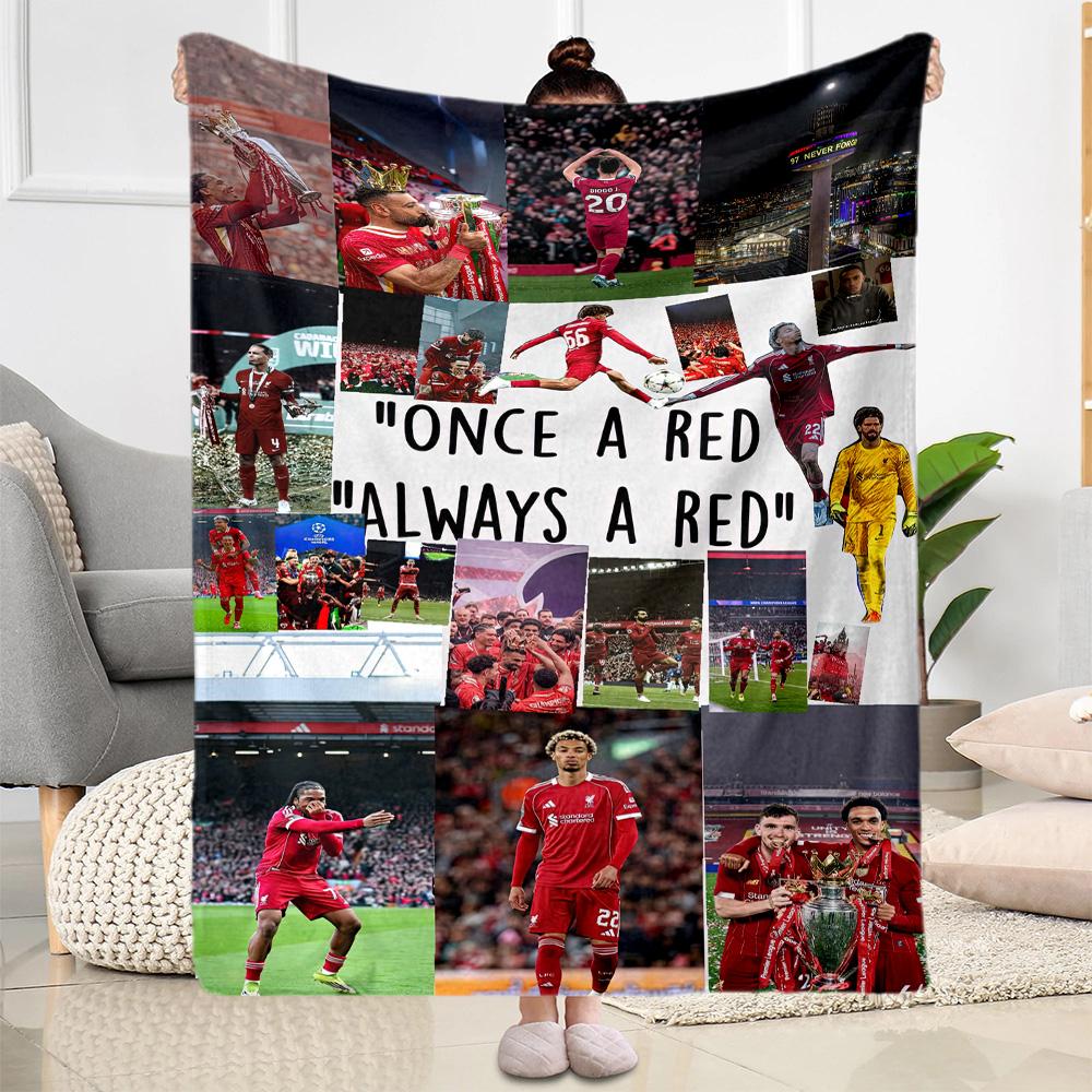 Liverpool Football Club Blanket Comfortable Suitable For Bed Chair Office Four Seasons Multipurpose Digital Print
