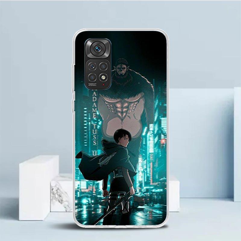 Чехол для телефона Атака Титанов Леви для Xiaomi Redmi Note 15 14 14S 13 12S 12 Pro Plus 11S 11 11T 11E 10S 10 + Мягкая задняя крышка из ТПУ Redm