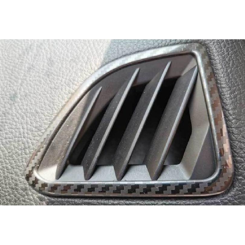 Air Outlet Vent Trim Dashboard Upper Steel Carbon Fiber For Ford Edge 2015-