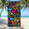 Seaside Microfiber Beach Towel, Water-Absorbing Quick-Drying Double-Sided Velvet Printed Bath Towel