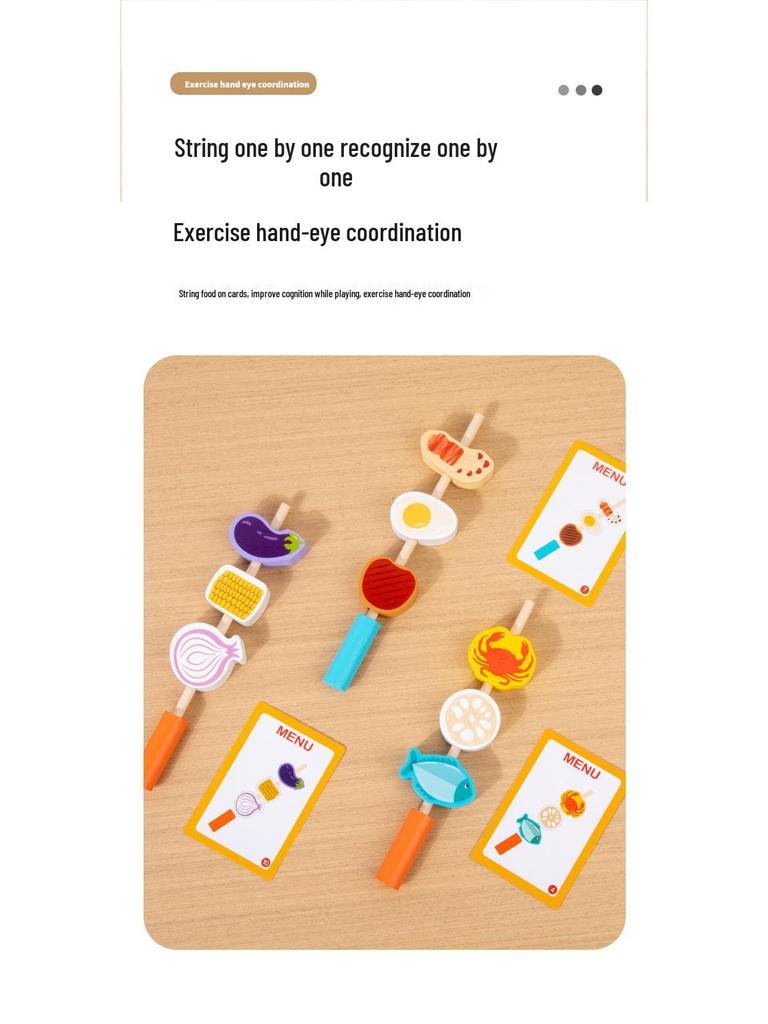 Детский деревянный игровой кухонный набор для игр через границу: Многофункциональная имитация решетки для барбекю для ролевых игр и обучения родителей и детей