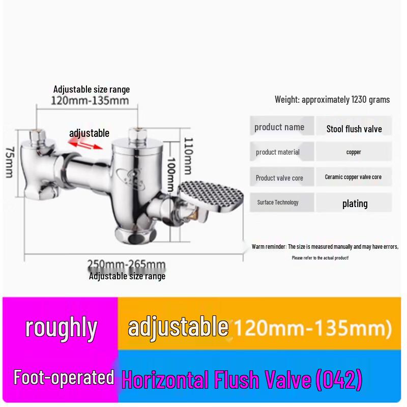 Rixin Retractable Foot-operated Flush Valve