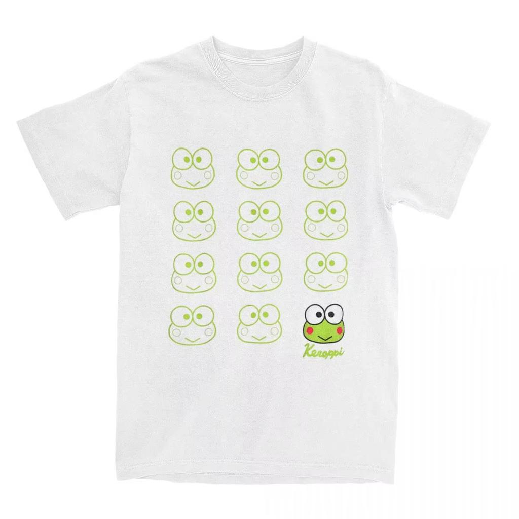 Мужская Женская Футболка Keroppi Настоящий Винтаж Хлопковые Футболки С Коротким Рукавом Футболки Круглый Вырез Одежда Лето