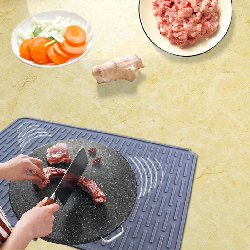 Силиконовая нескользящая разделочная доска и коврик для сушки