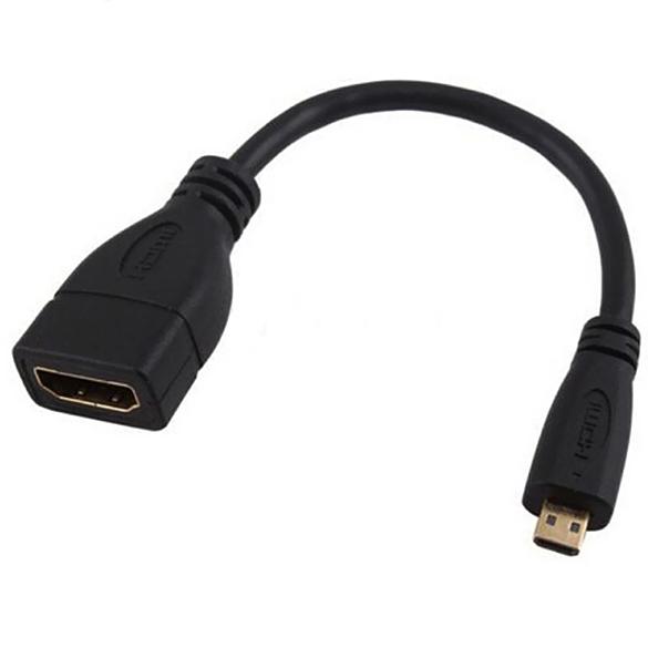 Совместимый с Micro HDMI кабель-переходник с разъемом D на HDMI, гнездовой разъем A Кабель HDMI-HDMI для стандартного интерфейса HDMI