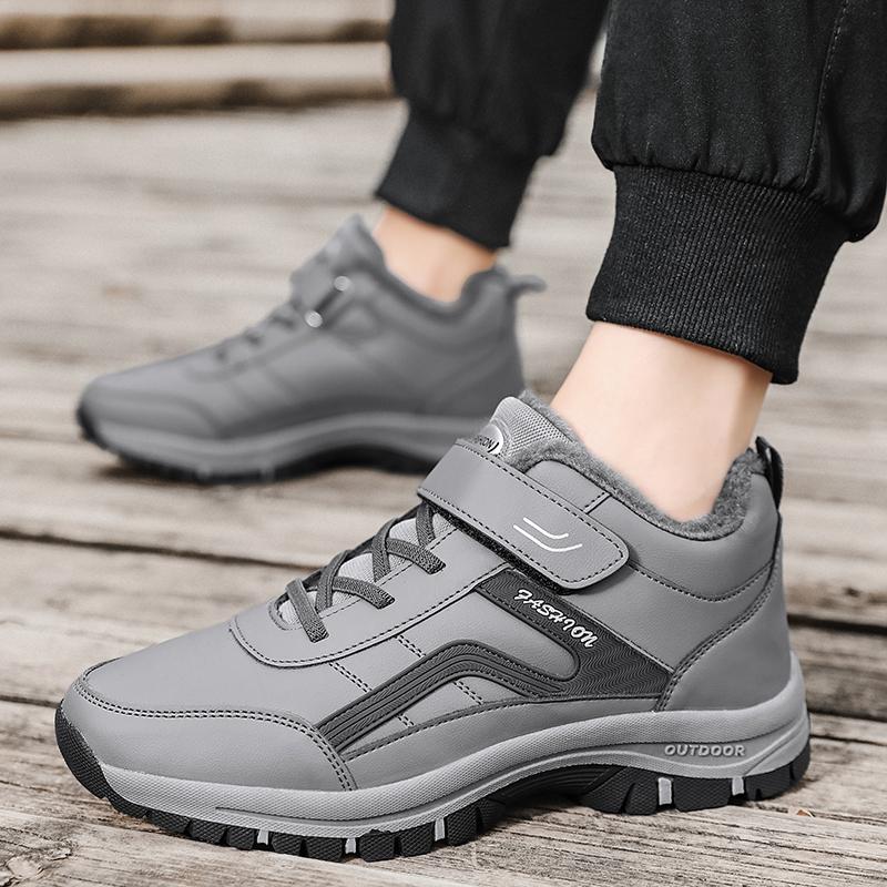 MCTIN Couple Sneakers Winter Plush Platform Warm Shoes for Women Casual Anti Slip Walking Shoes Men