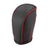 A ABSOPRO Gear Shift Lever Cover For Volkswagen Atlas 2018-2022 Automotive Interior Gear Shift Knob Trim Black Red Stitching