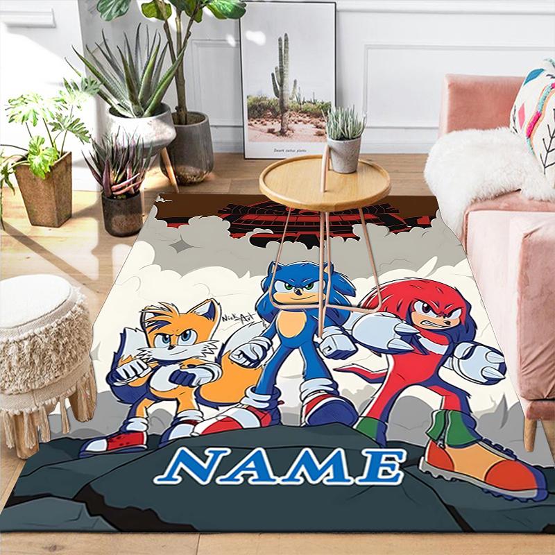 Custom 1Pc Sonic Characters Celebration Rug Office Carpet Indoor Outdoor Entrance Doormat Nonslip Soft And Comfortable Living Room D2915345