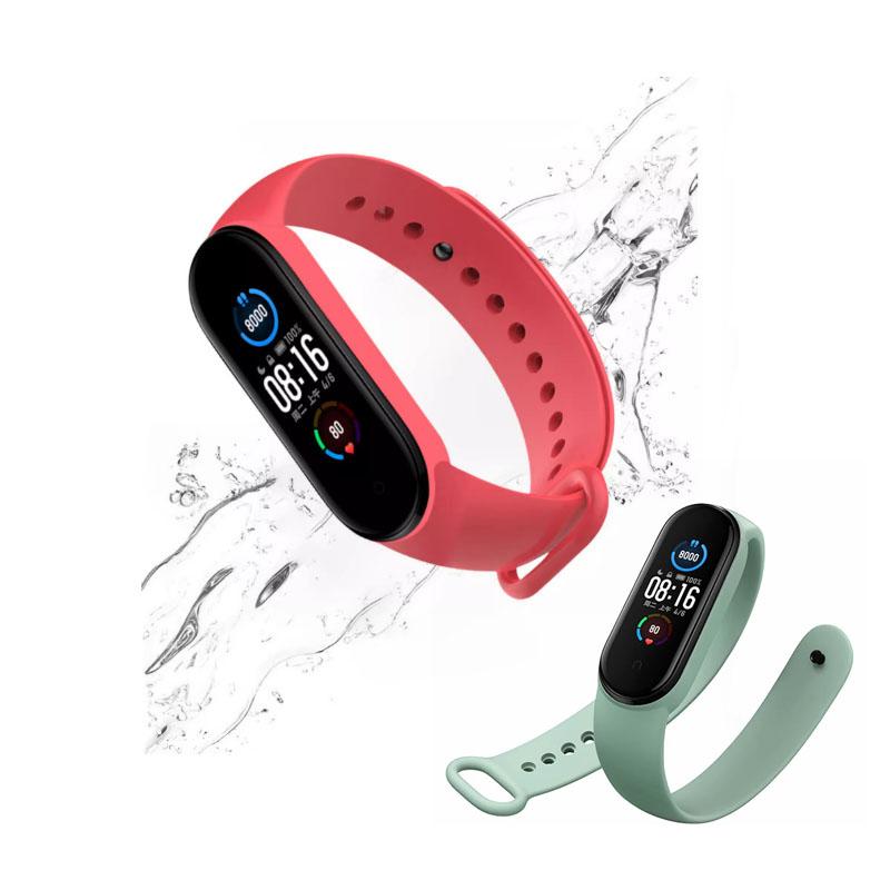 Подходит для Xiaomi Band 5 Силиконовый ремешок NFC Умный браслет Спортивный Мягкий Безопасный для кожи Износостойкий Водонепроницаемый Дышащий