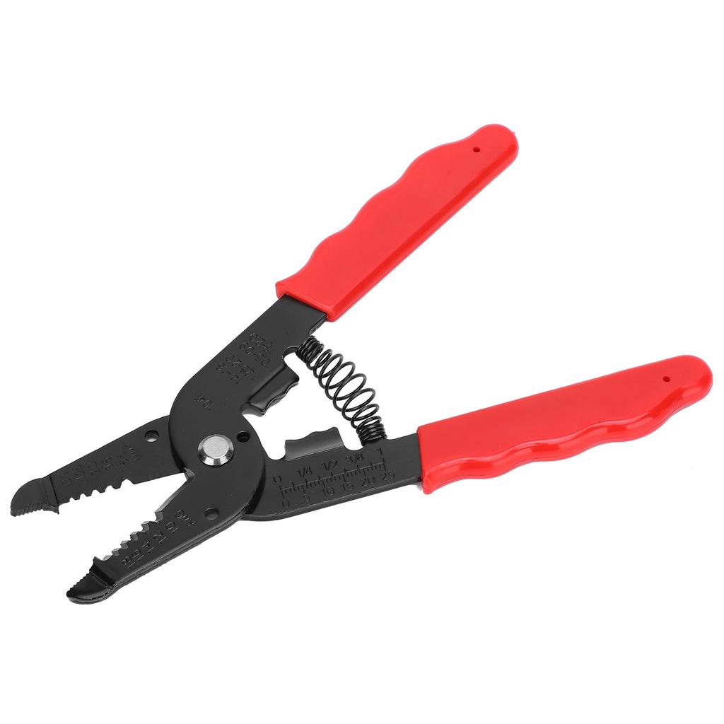 Wire Stripping Pliers MultiFunctional Household Electrician Terminal Crimper Pliers(Red )