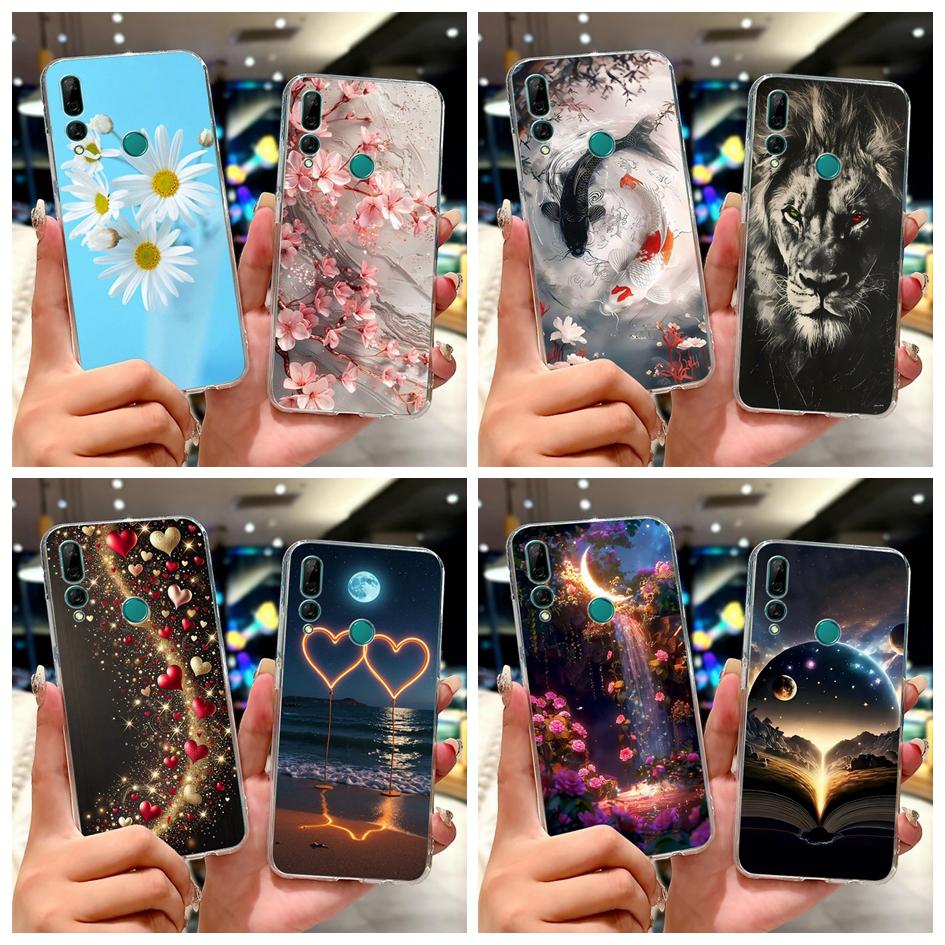 Чехол для Huawei Y9 2019 Y9 Prime 2019 Чехол Милый Мультяшный Лев Карп Мягкий Силиконовый Чехол для Телефона Для Huawei P Smart Z STK-LX1