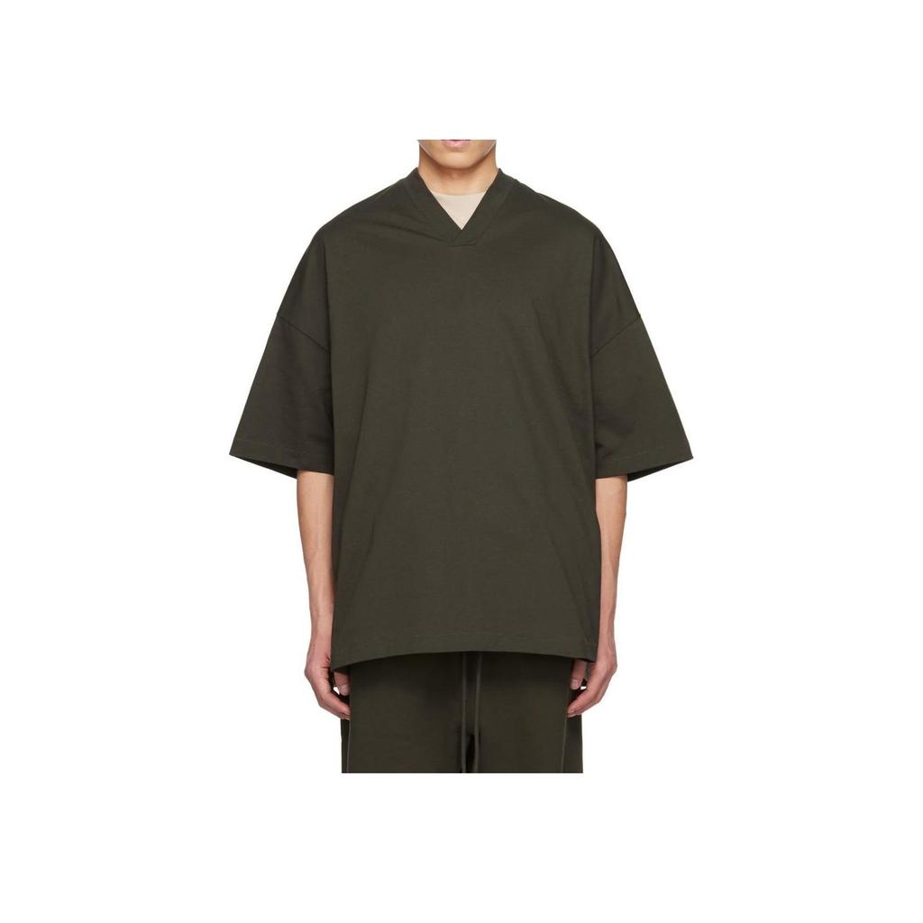 Fear of God Футболка Essentials с V-образным вырезом Чернильные мужские топы Черная 125SP244210F