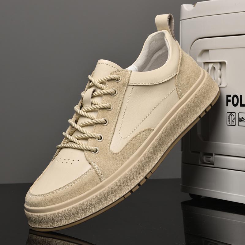 Высококачественная мужская обувь из натуральной кожи, удобная мужская вулканизированная обувь, противоскользящая обувь для скейтборда, износостойкие мужские кроссовки