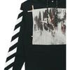 Off-White Растворяющаяся масляная живопись, религиозная полосатая толстовка с капюшоном, мужская толстовка с капюшоном, черная OMBB001F150030031088