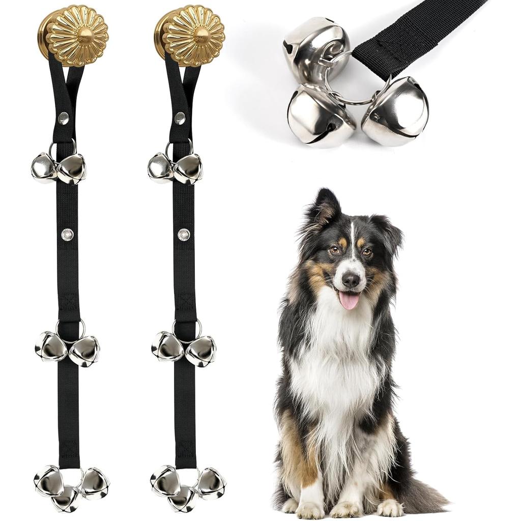 Puppy Bells Dog Doorbells for Door Knob/Potty Training/Go Outside-Dog Bells for Puppies Dogs Pet Cat for Dog Lovers-3 Snaps for Length Adjustment