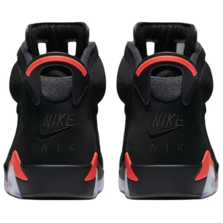 Jordan Air Jordan 6 Скользкие Устойчивые к истиранию Высокие Винтажные Баскетбольные Кроссовки Унисекс Черный Красный CT8529-001