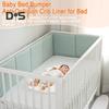 6Pcs Crib Liner for Teething 11.8” X 11.8” Anti-Collision Baby Bed Bumper Pad Crib Side Protector Infant Crib Rail Protector
