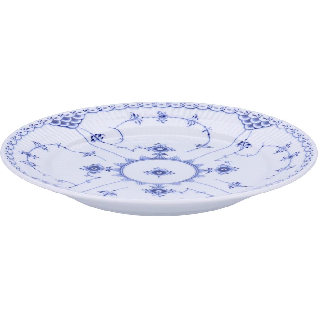 Импортная Королевская Копенгагенская синяя рифленая полукружевная тарелка 25 см Свадебный подарок 1017224 [Обычный продукт]