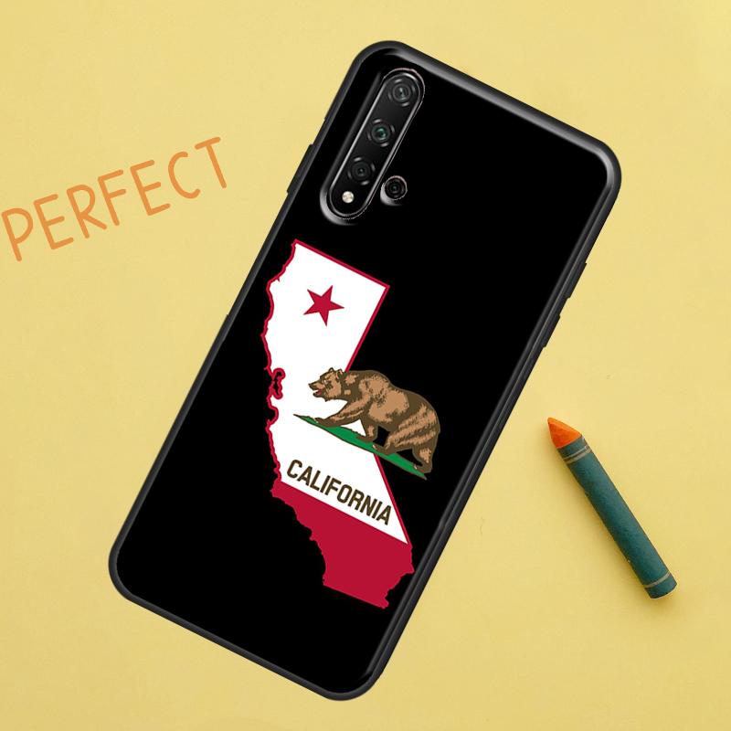 Чехол с флагом Калифорнии для Huawei Nova 9 10 SE 11i 8i 7i 3i Nova 5T Y60 Y61 Y70 Y90 P20 P30 P40 Lite P60 Pro