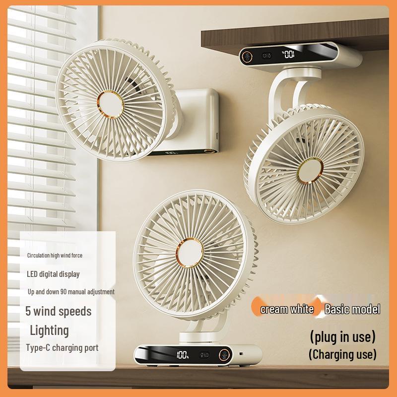 Rechargeable Portable Mini Oscillating Fan for Dorm, Office & Outdoor Use