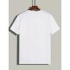 Men's Summer Casual Loose Size 100% Cotton Letter Print Round Neck Short Sleeve T-shirt Top
