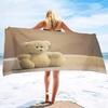 Cartoon Teddy Bear Printing Series Seaside Vacation Beach Towel Swimming Bath Towel Sports Towel