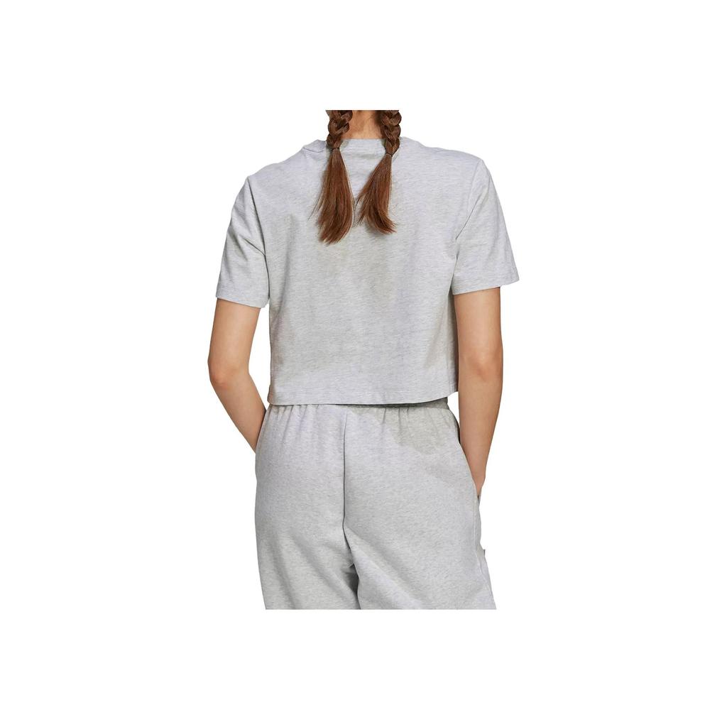 Adidas Футболка Originals с коротким рукавом и принтом логотипа-трилистника, женская, серая, H22755