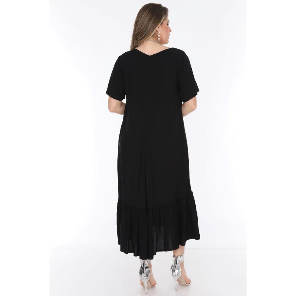 Женское платье больших размеров Schk, черное 1569