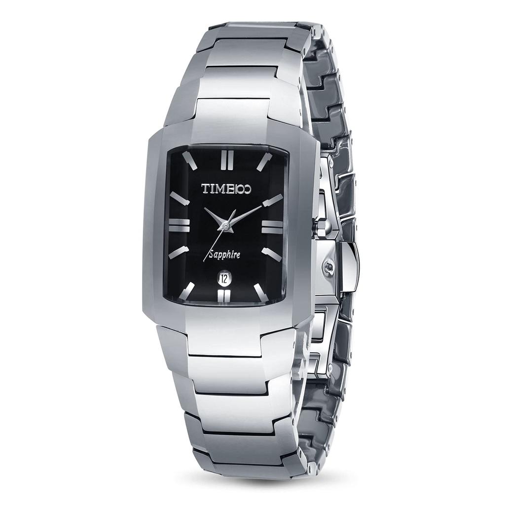 Часы TIME100, водонепроницаемые, простые, наручные, с секундной стрелкой, аналоговые, стильные, для мужчин, серебристые, мужские