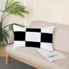 Nordic Rectangular Pillow Black Geometric Cushion Living Room Sofa Chair Pillowcase Pillow Case Suede Geometric Pattern